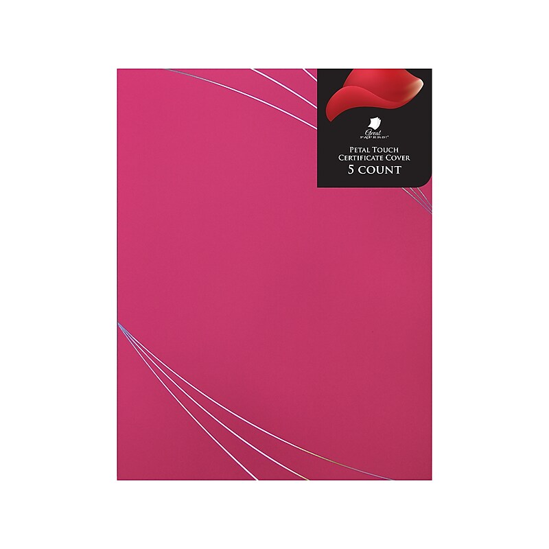 Great Papers Petal Touch Certificate Holders, 9.34" x 12", Pink, 5/Pack (2019000) image 1