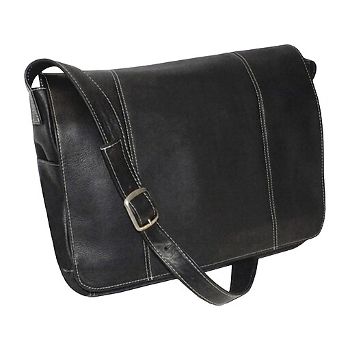 Shop Staples for ROYCE Leather Casual Messenger Bag, Black (VLMBBLKS)