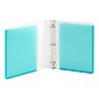 Poppin 1" 3-Ring Pocket Binder, D-Ring, Aqua (103729)~#|#~sp56580318_sc7