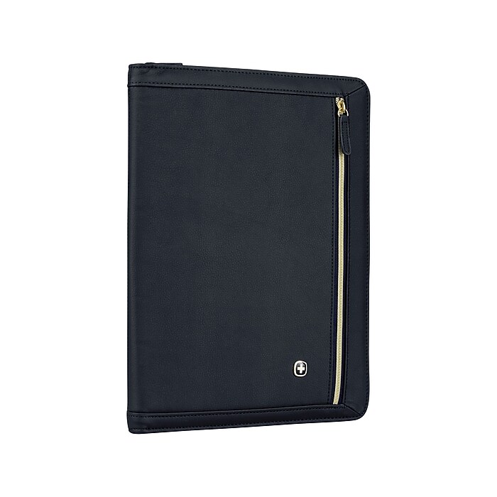 Wenger Amelie Polyester Padfolio with Zipper Closure, Navy (601565