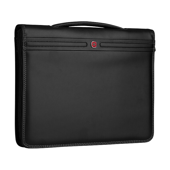 Wenger Concept Polyester Padfolio with Zipper Closure, Black