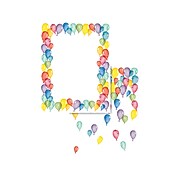 Astrobrights Astrodesigns Everyday Stationery, Watercolor Balloons, 100/Pack (91256)