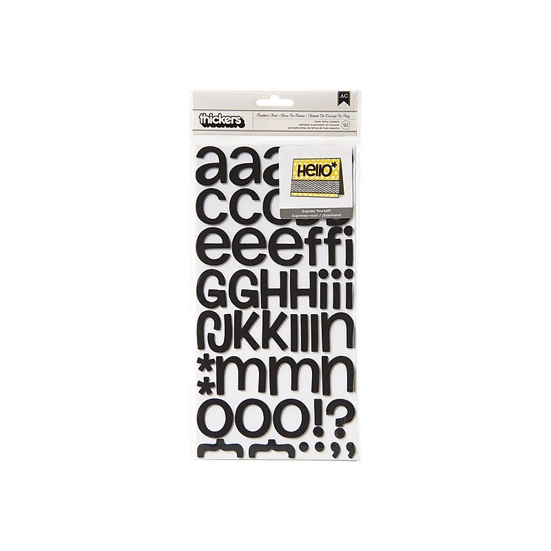American Crafts Thickers Rootbeer Float Stickers Black, 92/Carton (42731) image 1