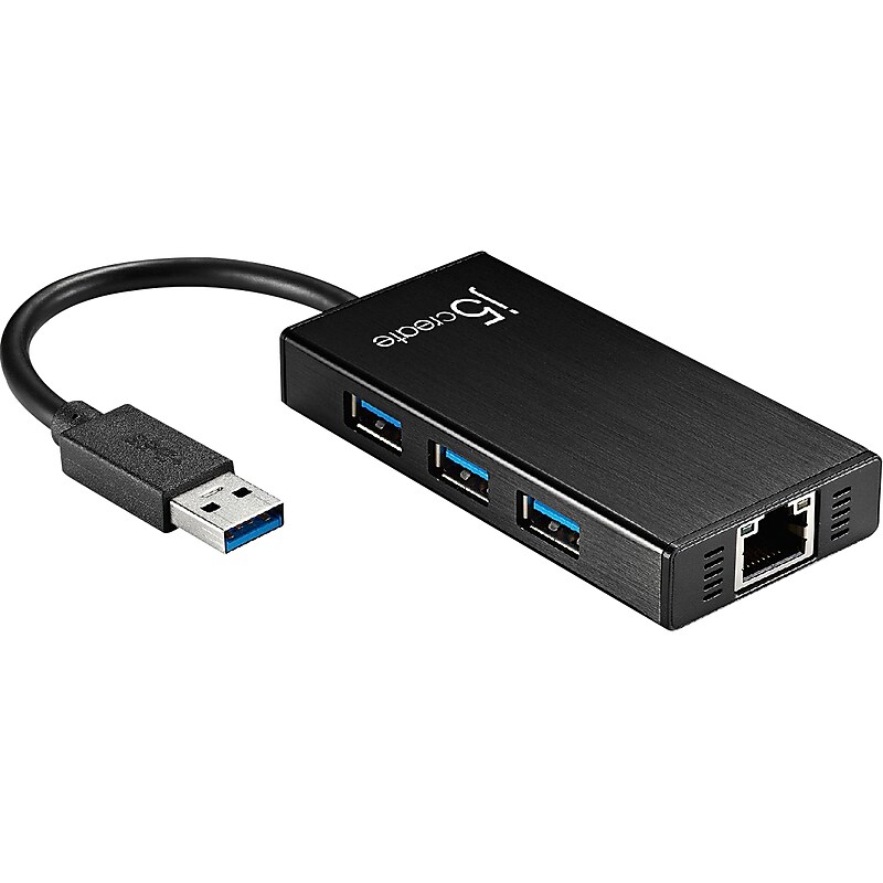 j5create 3-Port USB 3.0 Hub, Black (JUH470) image 1