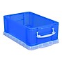 Really Useful Box 8.56 Qt. Snap Lid Storage Bin, Transparent Blue (8.1TB)~#|#~sp56580687_sc7
