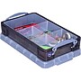 Really Useful Box 2.64 Qt. Lift Off Lid Storage Bin, Transparent Smoke (2.5TSMK+TRAY)~#|#~sp56580689_sc7
