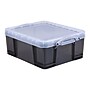 Really Useful Box 17.96 Qt. Snap Lid Storage Bin, Transparent Smoke (US17TSMK)~#|#~sp56580693_sc7