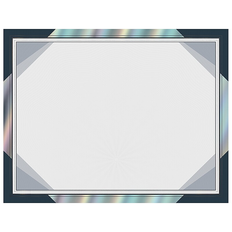 Great Papers Rainbow Foil Certificates, 8.5" x 11", Midnight Blue, 15/Pack (2019004) image 1