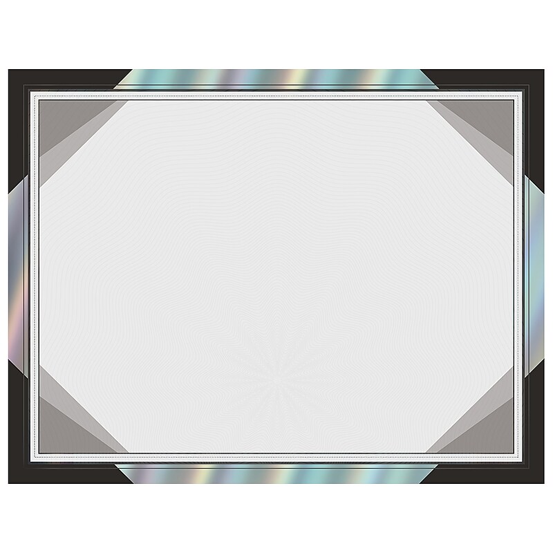 Great Papers Rainbow Foil Certificates, 8.5" x 11", Modern Black, 15/Pack (2019005) image 1