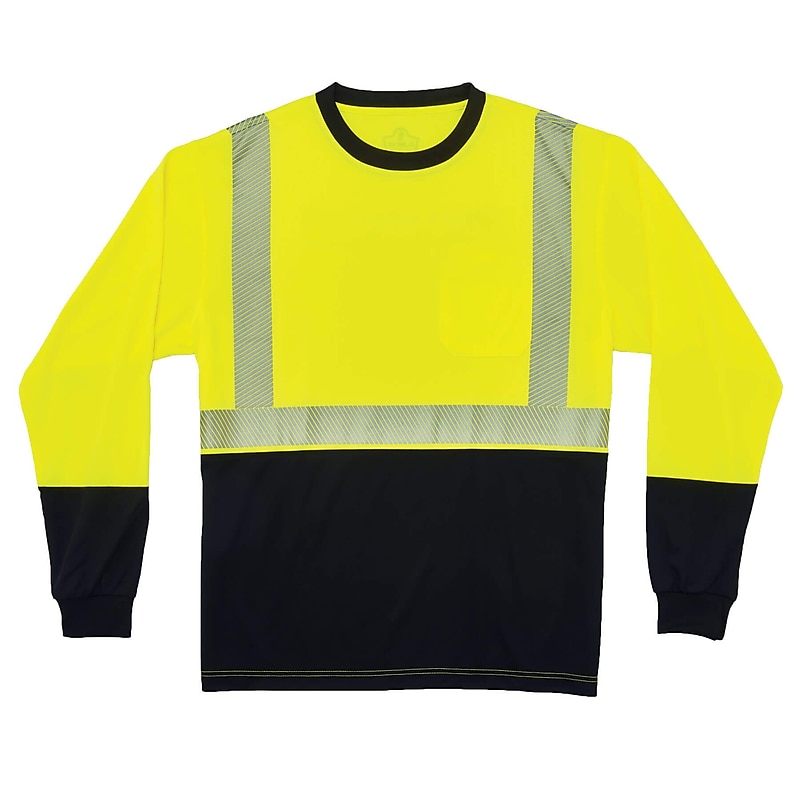 GloWear 8281BK Type R Class 2 Black Front Performance Long Sleeve T-Shirt, 4XL, 1 pack (22638) image 1