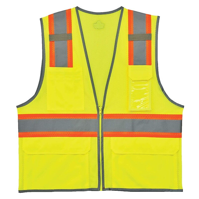 GloWear 8246Z Two-Tone Mesh Vest with Reflective Binding, ANSI Class R2, S/M (24143) image 1