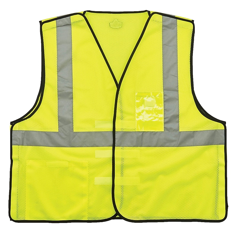 GloWear 8216BA Type R Class 2 Breakaway Mesh Vest w/ ID Badge Holder, 2XL/3XL, 1 pack ()