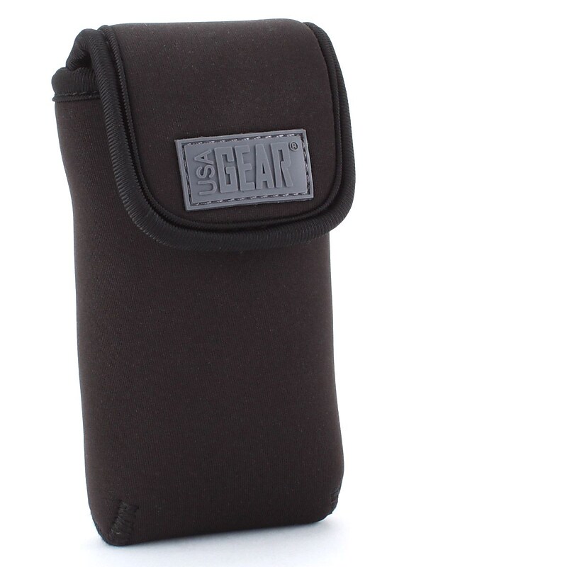 USA GEAR FlexArmor Handheld GPS Carrying Case with Belt Loop, Clip, and Hook & Loop Enclosure (GRFAD50100BKEW) image 1