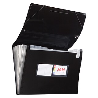 Staples Plastic Accordion File, 13-Pocket, Coupon Size, Assorted