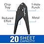Swingline Low Force Handheld Hole Punch, 20 Sheet Capacity, Black (74017)~#|#~sp56800782_sc7