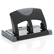 Swingline® SmartTouch™ Low Force 3-Hole Punch, 45 Sheet Capacity, Black/Gray (A7074136)
