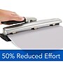 Swingline LightTouch Desktop Adjustable Hole Punch, 12 Sheet Capacity, Black/Silver (74026)~#|#~sp56801099_sc7