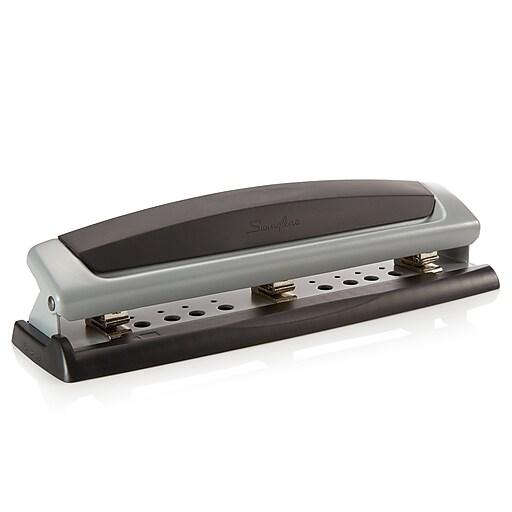 Swingline 74050 28 Sheet Black and Gray Steel 2-7 Hole Punch with