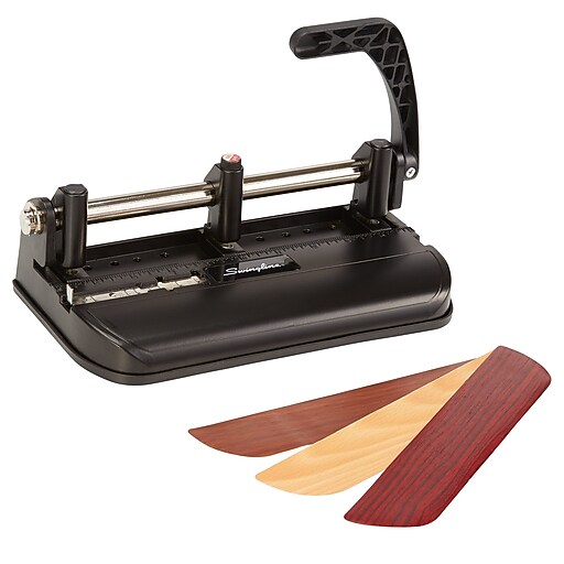 Swingline® Lever Handle HeavyDuty 27 Hole Punch, Adjustable Centers