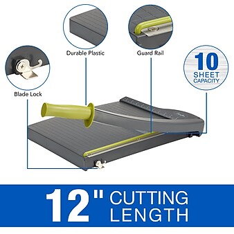 Swingline® ClassicCut® Lite Guillotine Trimmer, 12" Cut Length, 10 Sheet Capacity, Gray (9312)