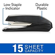 Swingline® Standard Stapler Value Pack (Premium Staples & Remover Included), 15 Sheet Capacity, Black (54567)