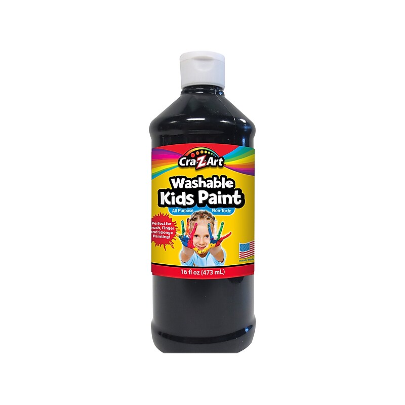 Cra-Z-Art Washable Kid's Paint, Black, 16 Oz. (10629-6) image 1