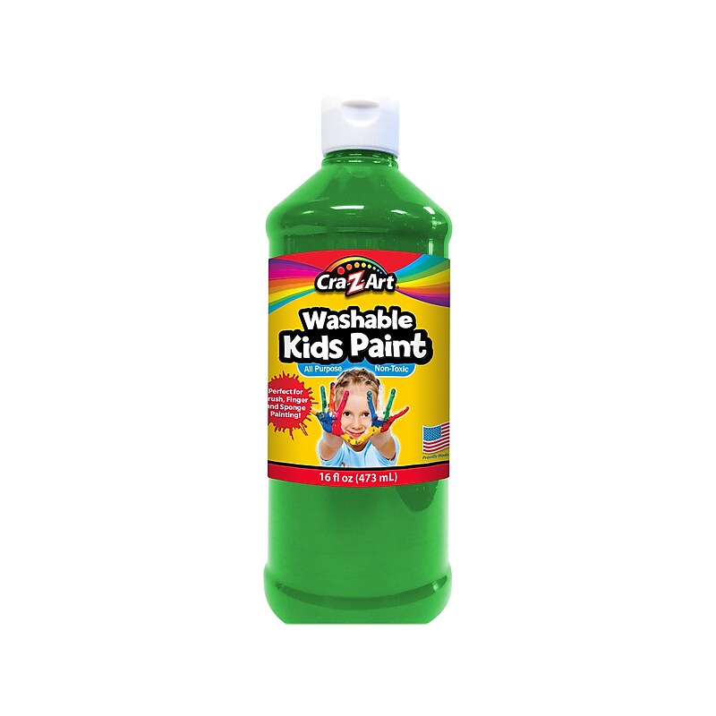 Cra-Z-Art Washable Kid's Paint, Green, 16 Oz. (10636-6) image 1
