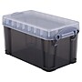 Really Useful Box 2.22 Qt. Flat Lid Storage Bin, Transparent Smoke (2.1TSMK)~#|#~sp56875754_sc7