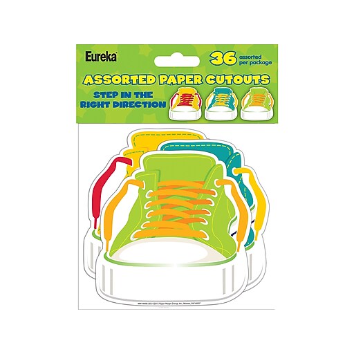 Eureka Step Up in the Right Direction Colors Cut Outs, Assorted Colors