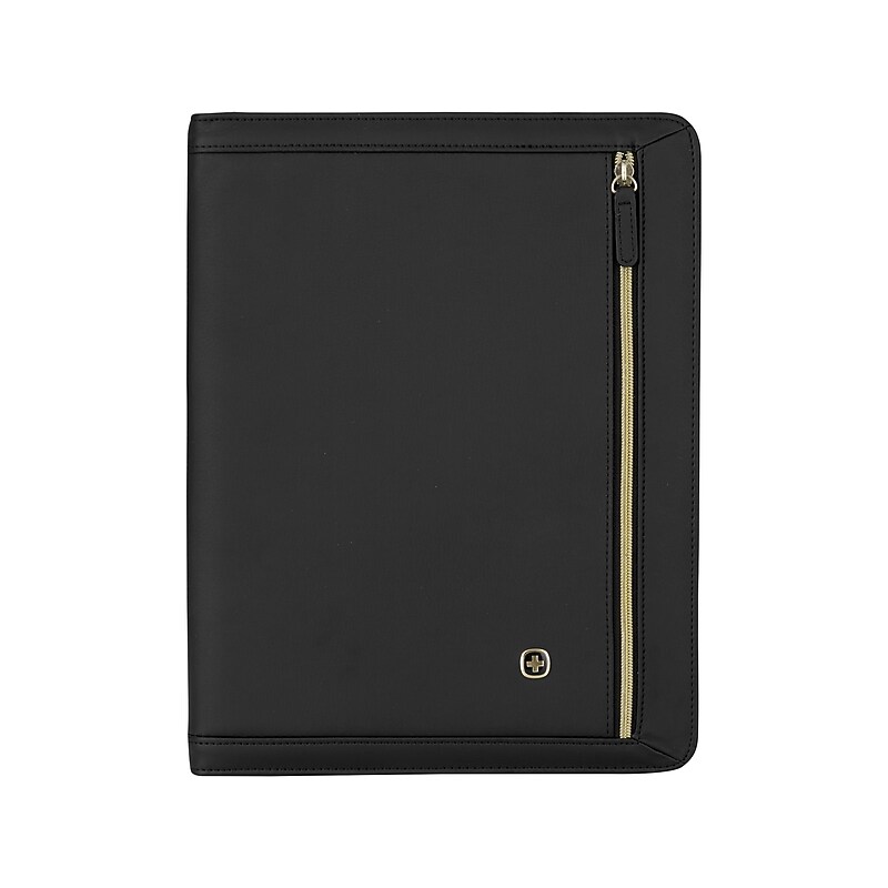 Wenger Amelie Polyester Padfolio with Zipper Closure, Black (601676) image 1