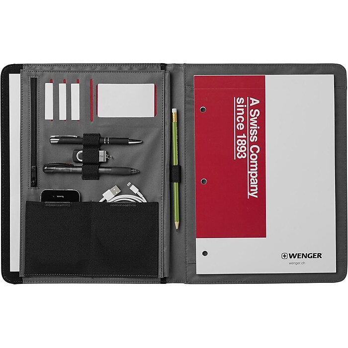 Wenger Merit Vinyl Padfolio, Black (601388) | Staples