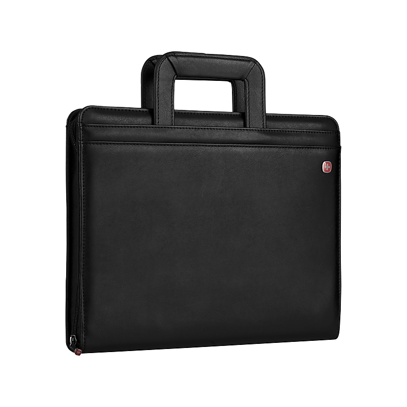 Wenger Venture Vinyl Padfolio with Zipper Closure, Black (601389) image 1
