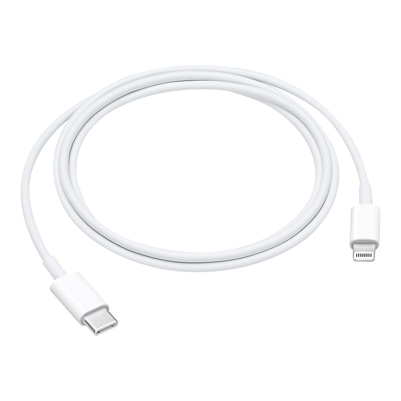 Apple Lightning to USB-C Charging Cable, 3.28 ft., White (MUQ93AM/A) image 1