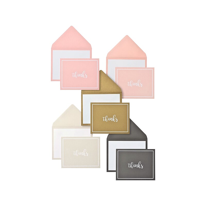 Gartner Studios Smooth Personal Thank You Notecards, Assorted Colors, 50/Pack (25098) image 1