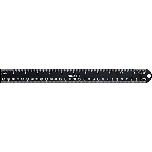 Staples 12" 116 Imperial and 110 Metric Scales Standard Ruler (51889