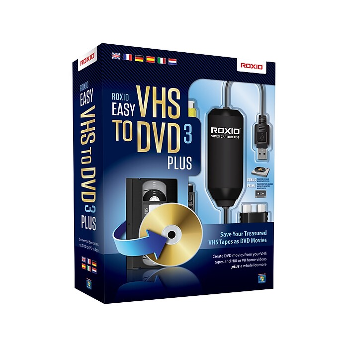 Roxio Easy VHS to DVD 3 Plus for 1 User, Windows, DVD
