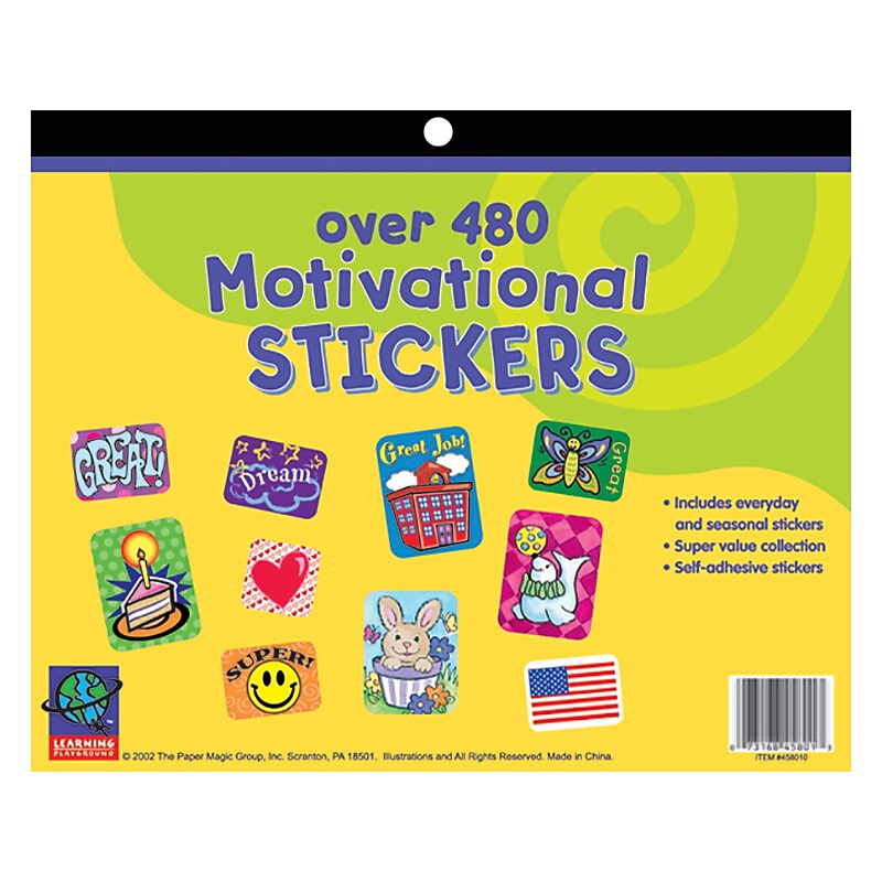 Paper Magic Stickers, Multicolor, 480/Pack (45804) image 1