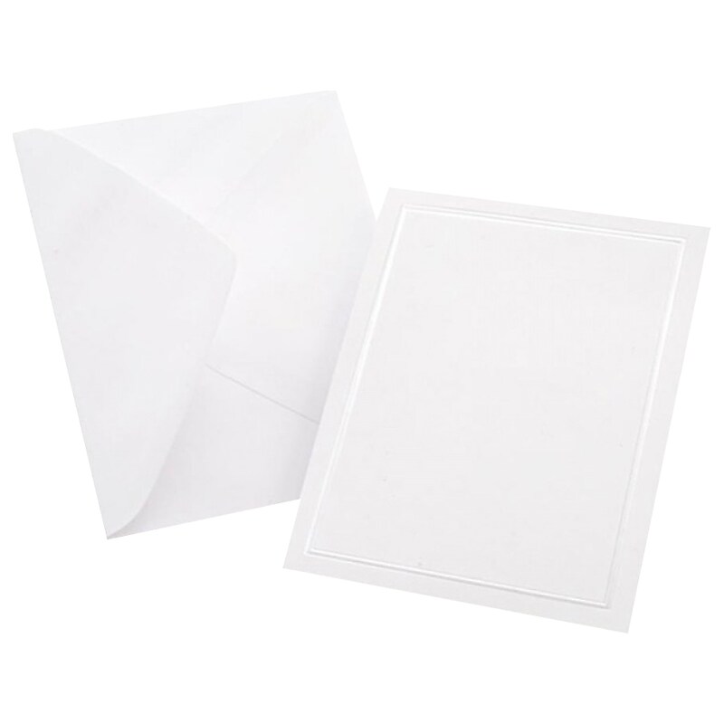 Gartner Studios Smooth General Use Blank Cards, White/Pearl, 50/Pack (60023) image 1