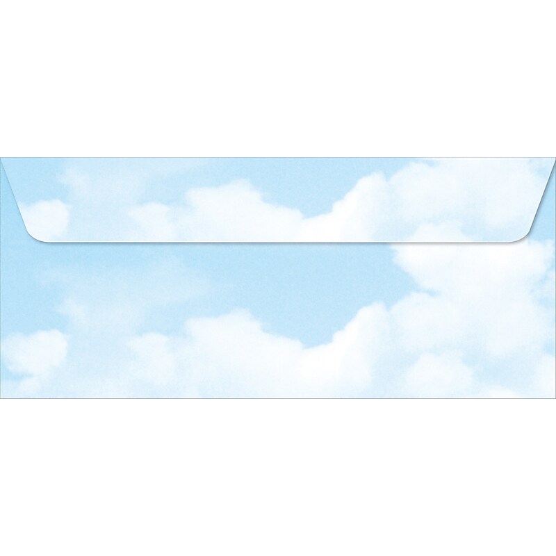 Geographics Clouds Everyday Envelopes, Light Blue, 50/Pack (47371S) image 1