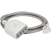 360 Electrical Harmony Collection Habitat+4.8A USB Extension for Most Smartphones, Gray (360623)