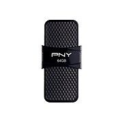 PNY Duo Link OTG 64GB Micro USB/USB Flash Drive (P-FD64GOTGSLMB-GE)