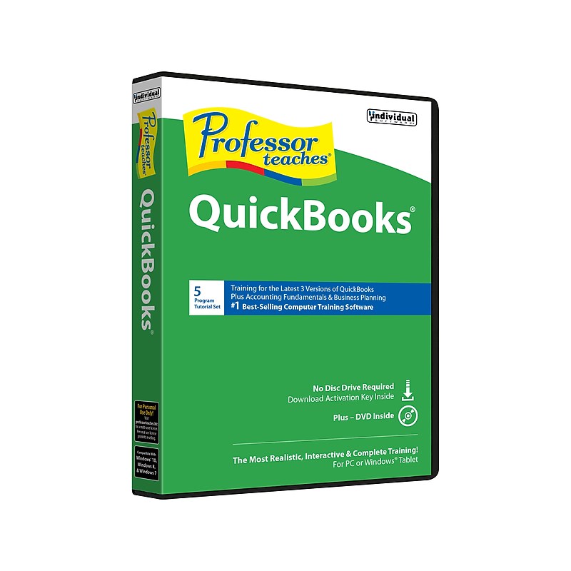 Individual Software Professor Teaches QuickBooks 2018 for 1 User, Windows, DVD/Download (IND945800F034) image 1