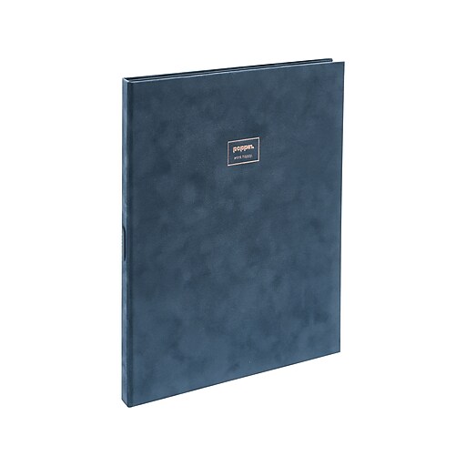 Poppin Velvet Padfolio, Storm (106155) Staples