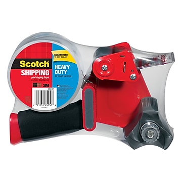 Scotch Heavy Duty Shipping Packing Tape with Dispenser, 1.88" x 54.6 yds., Clear, Each (3850-ST)