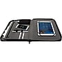 M-Edge Wireless Charging Faux Leather Padfolio with Zipper Closure, Black (UN1-PP-PU-B)~#|#~sp56878544_sc7