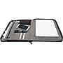M-Edge Wireless Charging Faux Leather Padfolio with Zipper Closure, Black (UN1-PP-PU-B)~#|#~sp56878545_sc7
