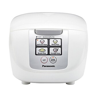 Panasonic 1.8 ltr Microcomputer Controlled/Fuzzy Logic One-Touch Rice Cooker, White (SR-DF181)