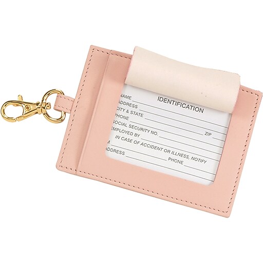 Shop Staples for ROYCE THE BIG TAG Leather Luggage Tag, Carnation Pink