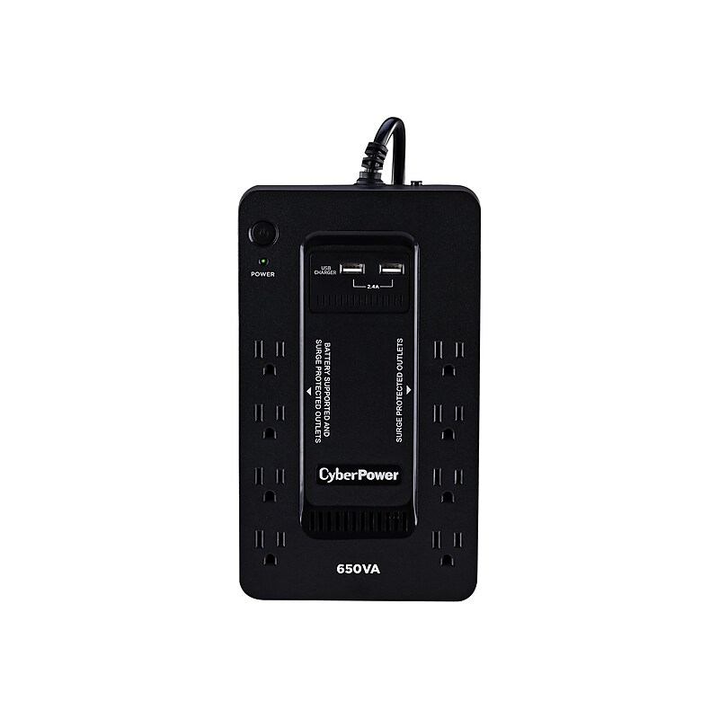 CyberPower 650VA 8-Outlet UPS, Black (SX650U) image 1