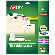 Avery Laser/Inkjet File Folder Labels, 2/3" x 3 7/16"